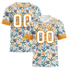 Custom Orange Aqua Hawaii White Personalized Authentic Football Jersey FBJ02-bc0fa9a