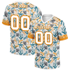 Custom Orange Aqua Hawaii White Personalized Authentic Football Jersey FBJ02-bc0fa9a