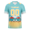 Custom Aqua Hawaii Yellow Personalized Authentic Football Jersey FBJ02-bc0fa9e