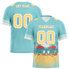 Custom Aqua Hawaii Yellow Personalized Authentic Football Jersey FBJ02-bc0fa9e