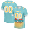 Custom Aqua Hawaii Yellow Personalized Authentic Football Jersey FBJ02-bc0fa9e