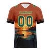 Custom Orange Hawaii Aqua Personalized Authentic Football Jersey FBJ02-bc0fa9f