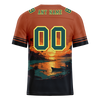 Custom Orange Hawaii Aqua Personalized Authentic Football Jersey FBJ02-bc0fa9f