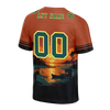 Custom Orange Hawaii Aqua Personalized Authentic Football Jersey FBJ02-bc0fa9f