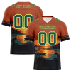 Custom Orange Hawaii Aqua Personalized Authentic Football Jersey FBJ02-bc0fa9f