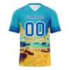 Custom Aqua Hawaii Blue Personalized Authentic Football Jersey FBJ02-bc0fa97