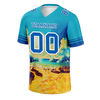 Custom Aqua Hawaii Blue Personalized Authentic Football Jersey FBJ02-bc0fa97