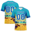 Custom Aqua Hawaii Blue Personalized Authentic Football Jersey FBJ02-bc0fa97