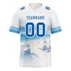 Custom White Hawaii Blue Personalized Authentic Football Jersey FBJ02-bc0fa98