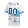 Custom White Hawaii Blue Personalized Authentic Football Jersey FBJ02-bc0fa98