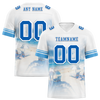 Custom White Hawaii Blue Personalized Authentic Football Jersey FBJ02-bc0fa98