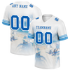 Custom White Hawaii Blue Personalized Authentic Football Jersey FBJ02-bc0fa98