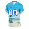 Custom Aqua Hawaii White Personalized Authentic Football Jersey FBJ02-bc0fa99