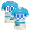 Custom Aqua Hawaii White Personalized Authentic Football Jersey FBJ02-bc0fa99