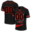 Custom Black Red Drift Fashion Black Personalized Authentic Football Jersey FBJ02-bc0fb0d