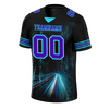 Custom Black Aqua Drift Fashion Purple Personalized Authentic Football Jersey FBJ02-bc0fb09