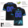 Custom Black Aqua Drift Fashion Purple Personalized Authentic Football Jersey FBJ02-bc0fb09