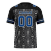 Custom Black Grey Skull Fashion Blue Personalized Authentic Football Jersey FBJ02-bc0fbaf