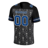 Custom Black Grey Skull Fashion Blue Personalized Authentic Football Jersey FBJ02-bc0fbaf