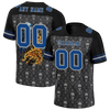 Custom Black Grey Skull Fashion Blue Personalized Authentic Football Jersey FBJ02-bc0fbaf