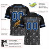 Custom Black Grey Skull Fashion Blue Personalized Authentic Football Jersey FBJ02-bc0fbaf