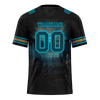 Custom Black Skull Fashion Aqua Personalized Authentic Football Jersey FBJ02-bc0fba9