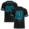 Custom Black Skull Fashion Aqua Personalized Authentic Football Jersey FBJ02-bc0fba9