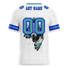 Custom White Skull Fashion Aqua Personalized Authentic Football Jersey FBJ02-bc0fbba