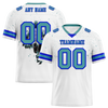 Custom White Skull Fashion Aqua Personalized Authentic Football Jersey FBJ02-bc0fbba