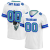 Custom White Skull Fashion Aqua Personalized Authentic Football Jersey FBJ02-bc0fbba