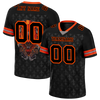 Custom Black Grey Skull Fashion Black Personalized Authentic Football Jersey FBJ02-bc0fbbd