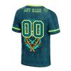 Custom Green Skull Fashion Aqua Personalized Authentic Football Jersey FBJ02-bc0fbb7