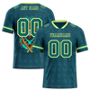 Custom Green Skull Fashion Aqua Personalized Authentic Football Jersey FBJ02-bc0fbb7