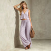 Women's V-Neck Sleeveless Camisole Top & Wide Leg Pants Set by FitiqueFit