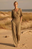 Women's V-Neck Slim Fit Straight Leg Jumpsuit by FitiqueFit