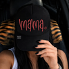 Mama heart embroidered Trucker Hat by Madness & Mayhem LLC