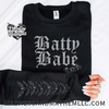 Batty babe with bat sleeves crew neck sweatshirt by Madness & Mayhem LLC