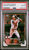 Graded 2023 Topps Chrome Gunnar Henderson #2 Rookie RC Baseball Card PSA 8 Near Mint