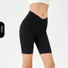 High-Waist Stretchy Denim Shorts with Pockets – Slimming Casual Fitness Shorts by FitiqueFit