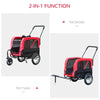 2-in-1, 3 Wheel Pet Jogging Stroller Bike Trailer by Furr Baby Gifts