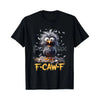 "F Caw F" Cartoon Humor T-Shirt - Funny Bird Meme Graphic Tee, Absurdist Streetwear Joke Top