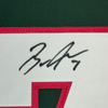 Framed Autographed/Signed Brock Faber 35x39 Minnesota Green Hockey Jersey JSA COA by Hall of Fame Sports Memorabilia
