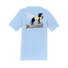 T-shirt: Never Hike Alone (Light Blue) by Dog is Good