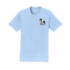 T-shirt: Never Hike Alone (Light Blue) by Dog is Good