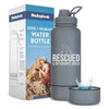 Dog + Human Water Bottle with Detachable Dog Bowl by Rubyloo