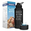 Dog + Human Water Bottle with Detachable Dog Bowl by Rubyloo