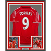 Framed Autographed/Signed Fernando Torres 35x39 Liverpool Red Soccer Jersey Beckett BAS COA by Hall of Fame Sports Memorabilia