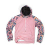 Heavy Fleece Raglan Hoodie | Soft Floral Rose by Luckless Outfitters