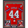 Framed Autographed/Signed Floyd Little 35x39 HOF Denver Orange Football Jersey JSA COA
