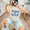 Football + Beer T Shirt by Hey Jude Graphic Tees